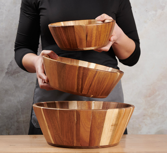 Wooden Salad Bowls - Round