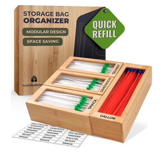 Storage Bag Organizer - 4 Separate Boxes