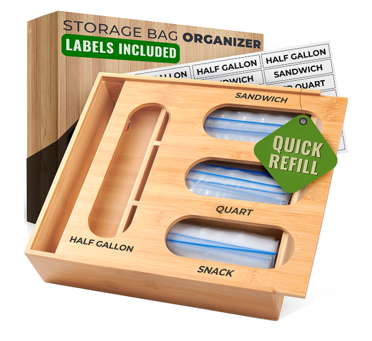 Storage Bag Organizer Monoblock Design with Labels