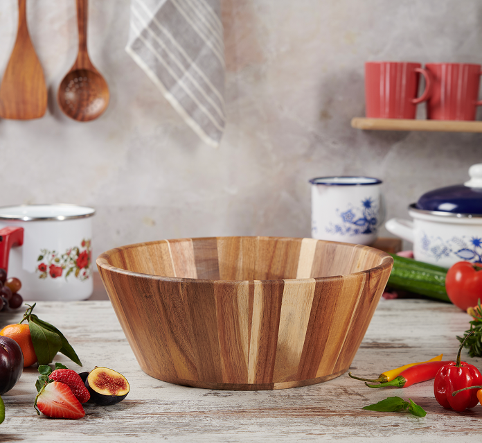 Wooden Salad Bowls - Round