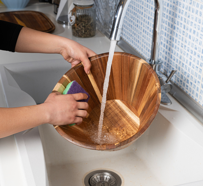 Wooden Salad Bowls - Wavy