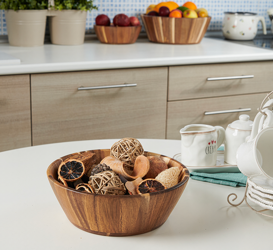 Wooden Salad Bowls - Round